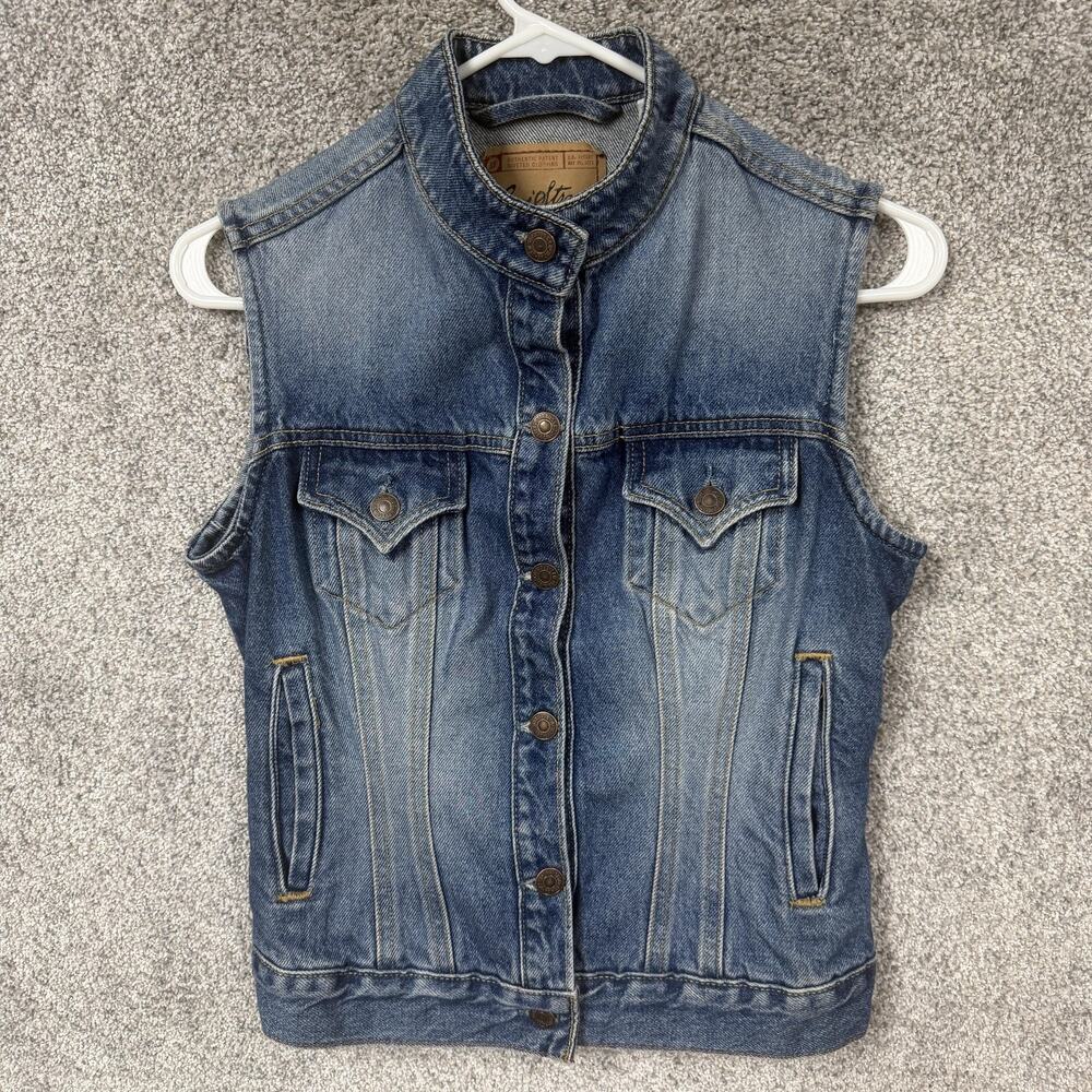 Levi Strauss Signature Vest S Americana Western Biker Y2K Grunge Indie Sleaze